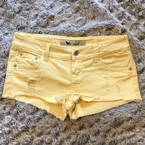 Wet Seal yellow shorts. Size 3.